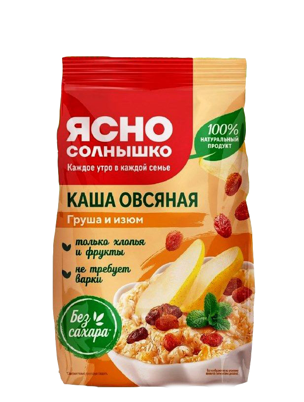 Каша Ясно Солнышко овсяная груша-изюм 300 г 110₽