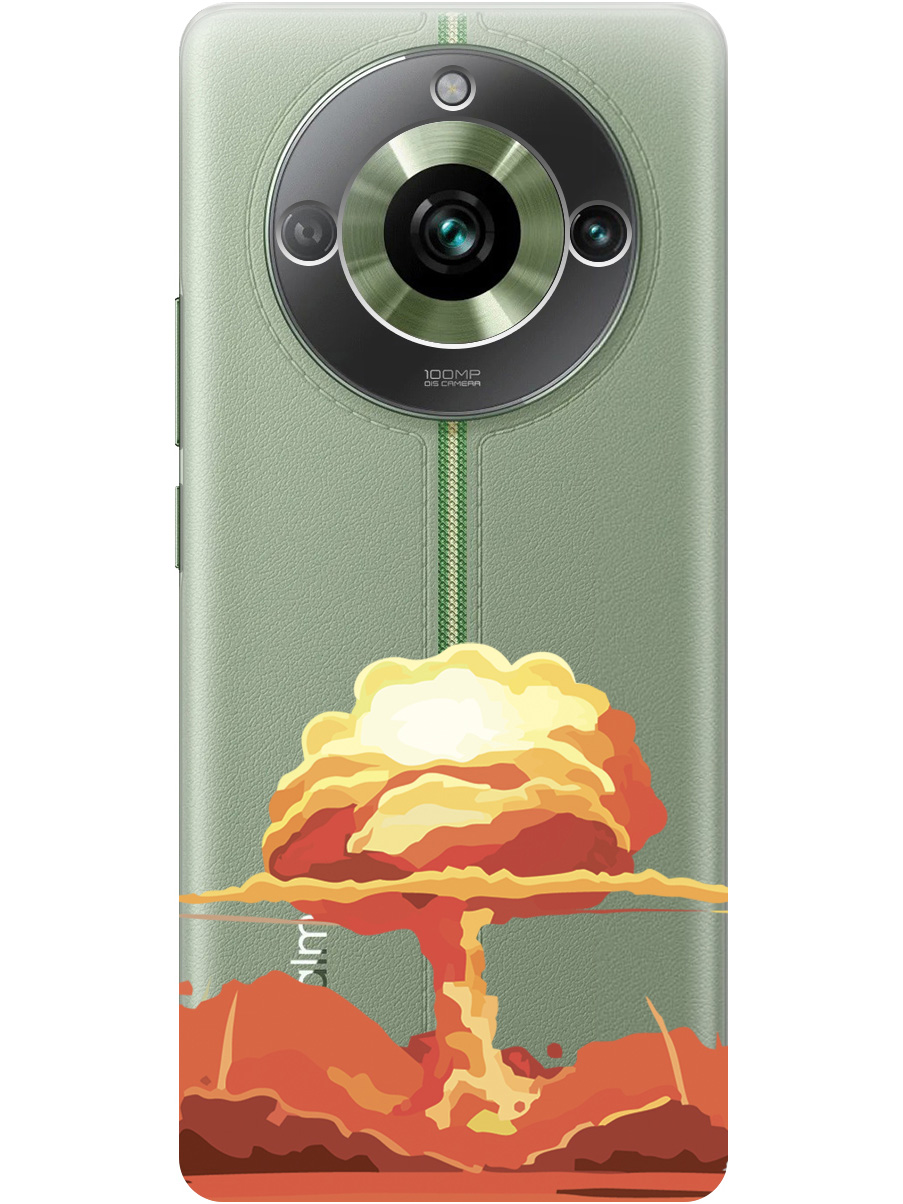 

Чехол на Realme 11 Pro/Realme 11 Pro+ силиконовый с принтом "Boom", Прозрачный;красный, 20000172