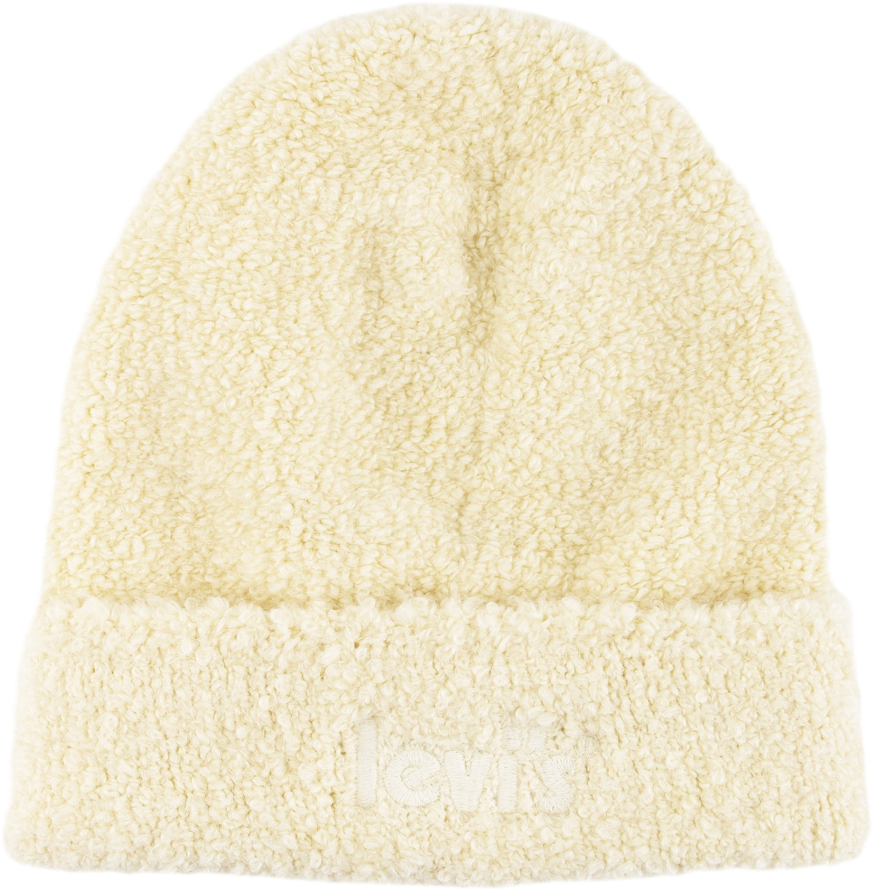 Шапка бини женская Levi's Cozy Beanie бежевая, one size