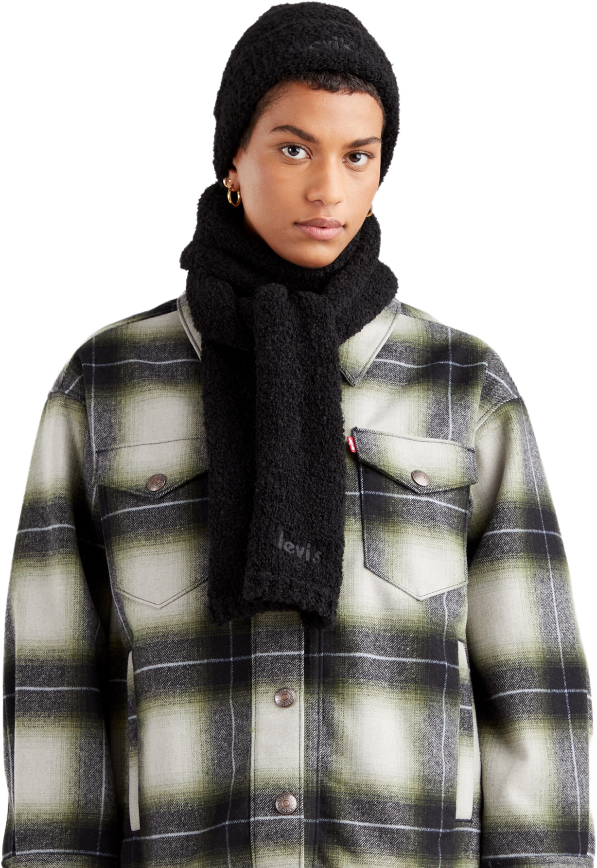фото Шарф унисекс levis cozy scarf, черный levi's