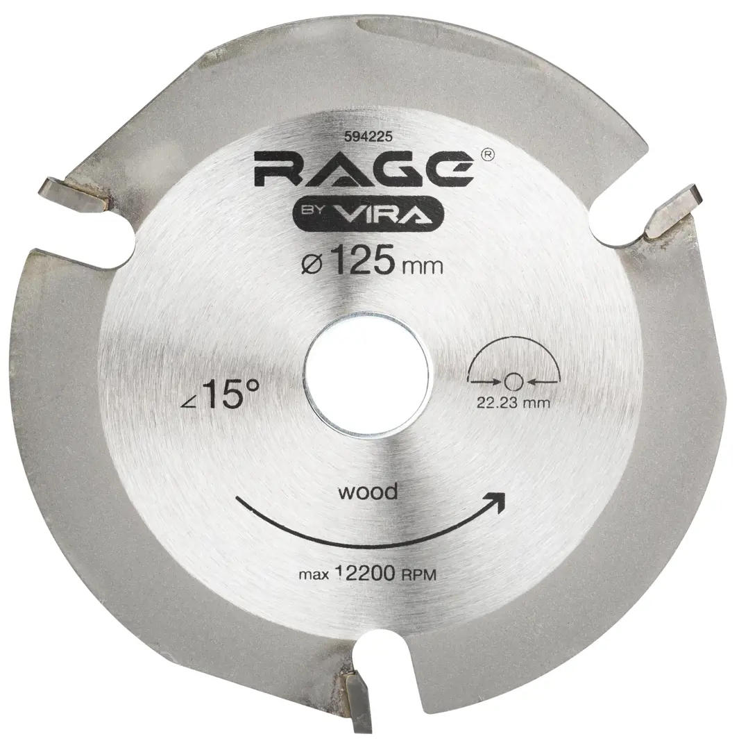 Диск отрезной по дереву Rage by Vira 3Т 125x22.2x4 мм универсальный отрезной диск для ушм vira