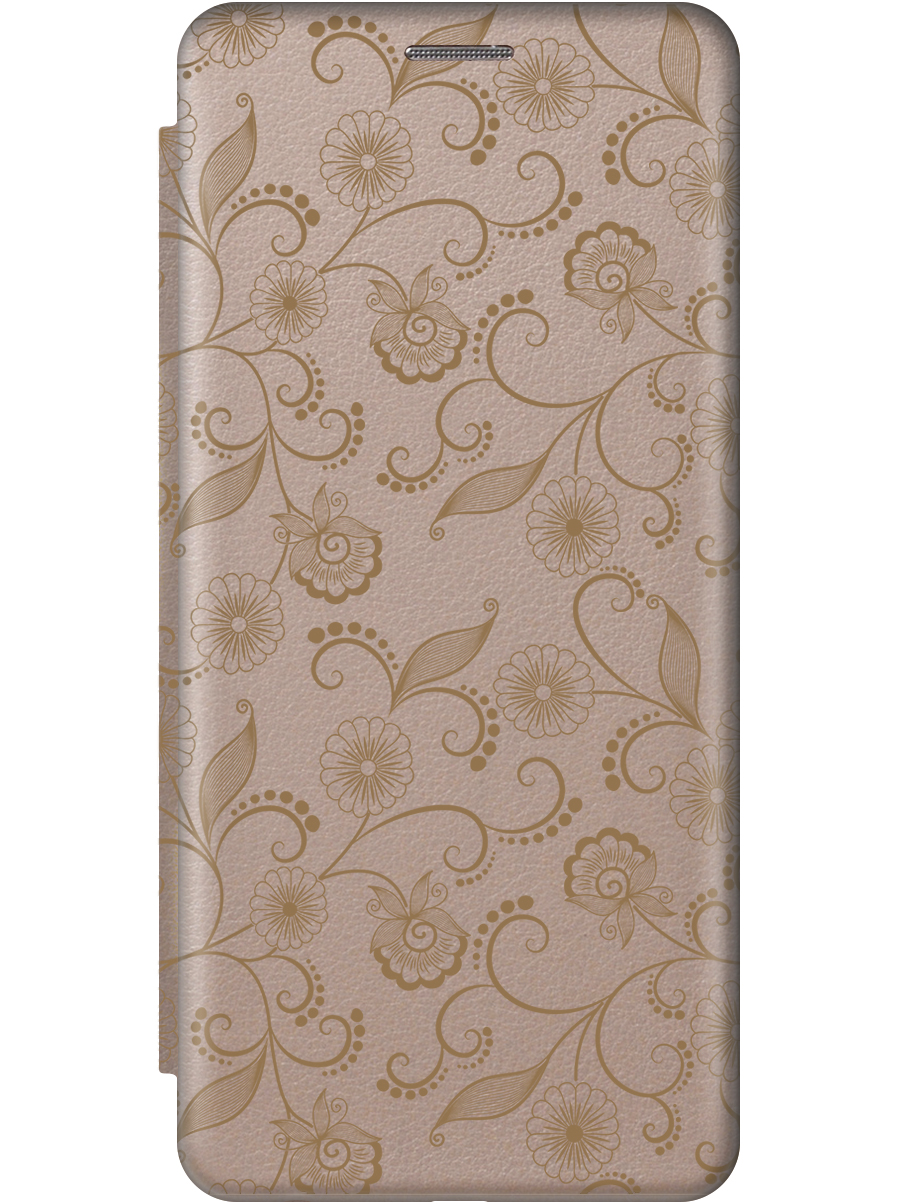 

Чехол-книжка на realme C33 с принтом "Elegant pattern 8", Золотистый, 20000860