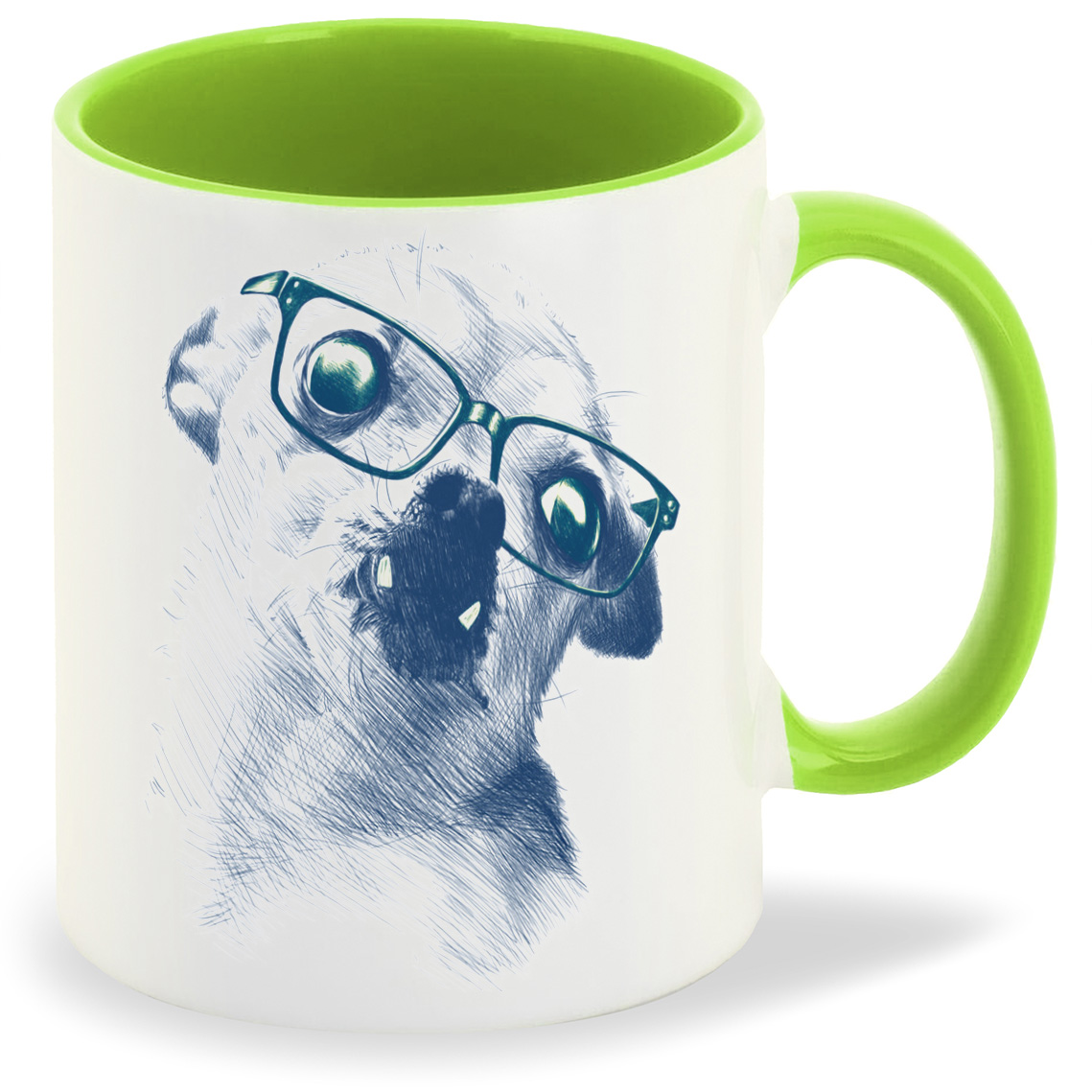 

Кружка CoolPodarok Животные Смешной собакен в очках торчат клыки, Животные Смешной собакен в очках торчат клыки