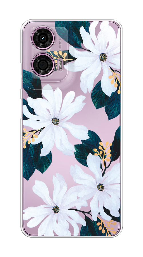 

Чехол на Motorola Moto G24 "Delilah Flower", Зеленый;белый, 243850-1