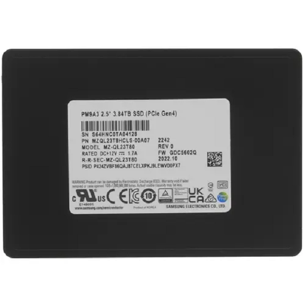 

SSD накопитель Samsung PM1653 2.5" 3,84 ТБ (MZILG3T8HCLS-00A07), PM1653