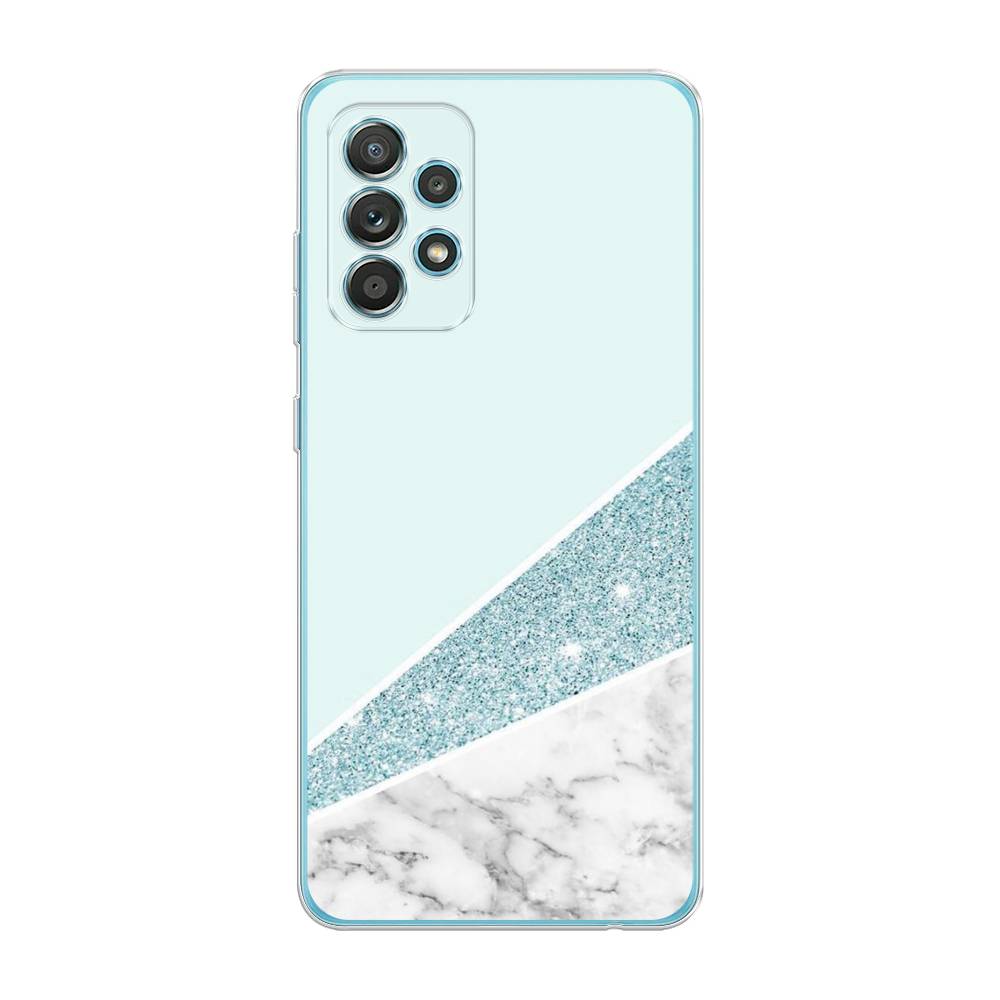 

Чехол Awog на Samsung Galaxy A33 5G / Самсунг A33 5G "Мрамор с голубыми блестками", Голубой;белый, 2104450-3
