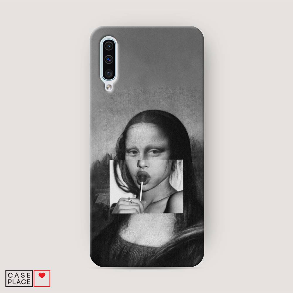 фото Пластиковый чехол "mona lisa sucking lollipop" на samsung galaxy a50 awog