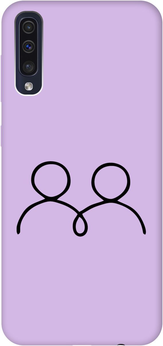 

Чехол на Samsung Galaxy A50 "Couple Lines" сиреневый, Фиолетовый;серый, 5385