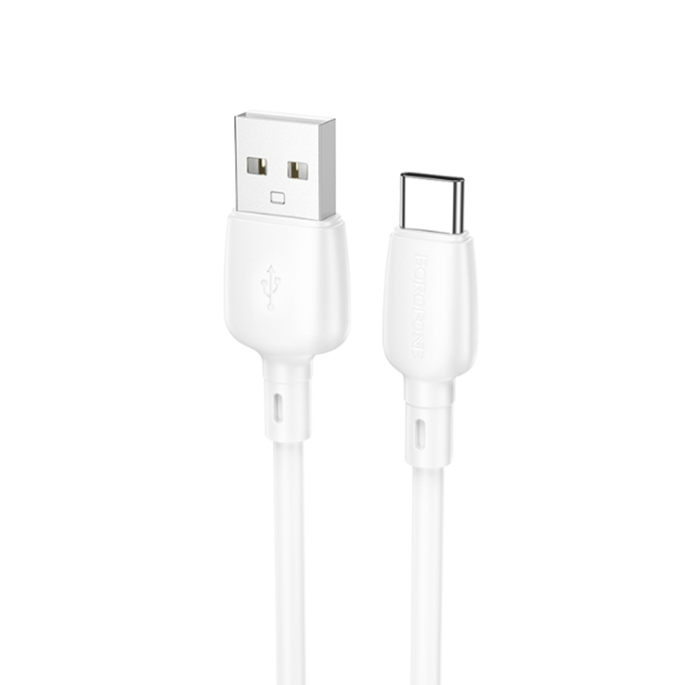 

Кабель BOROFONE BX93 Super USB - Type-C, 3 А, 1 м, белый, BX93 Super