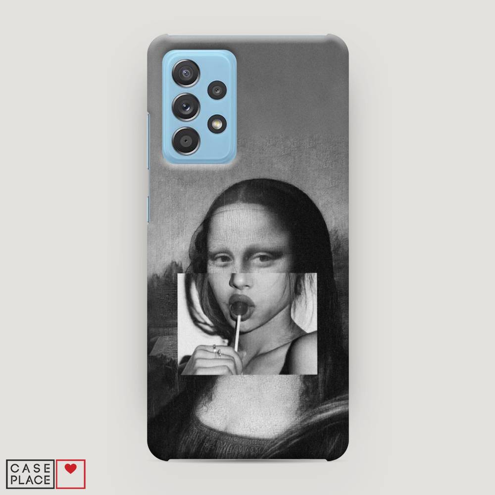 фото Пластиковый чехол "mona lisa sucking lollipop" на samsung galaxy a52 awog