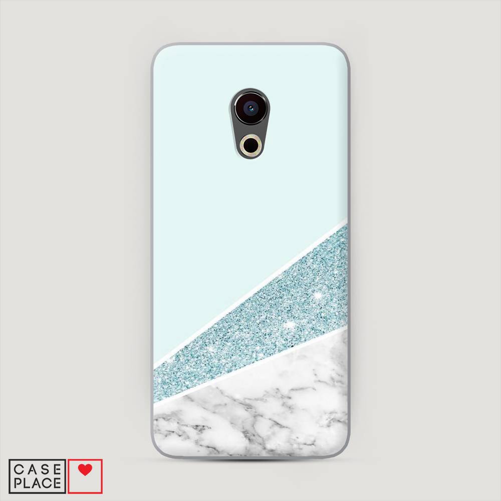 

Чехол Awog "Мрамор с голубыми блестками" для Meizu Pro 6