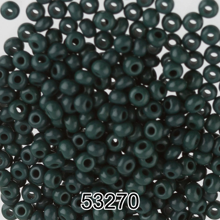 

Бисер Preciosa круглый 5 10/0, 2,3 мм, 500 г, цвет 53270 темно-зеленый