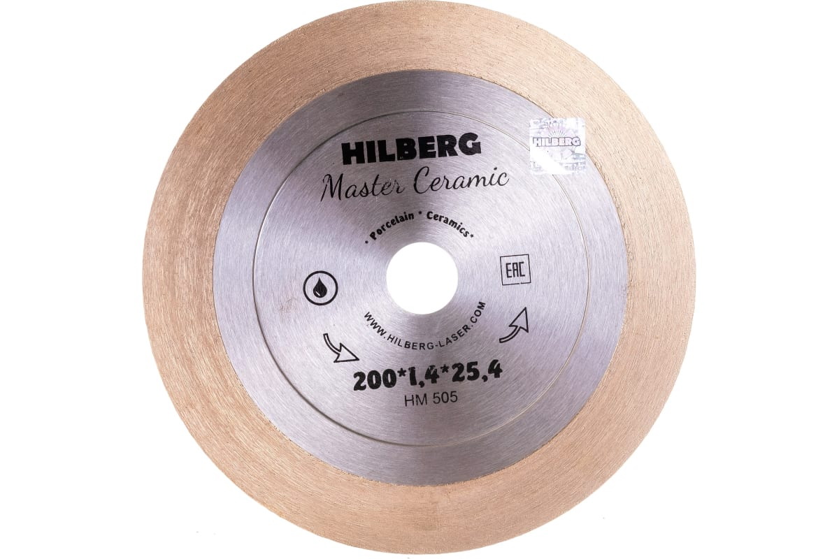 

Алмазный диск по керамограниту Hilberg Master Ceramic рез под 45° 200x1,4x25,4 мм