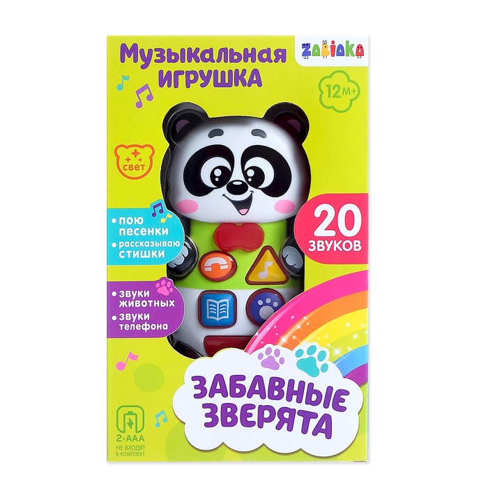 Музыкальная игрушка Забияка развивающая Панда, 3113383
