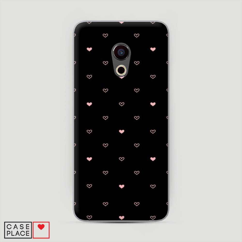 

Чехол Awog "Черный фон и сердечки" для Meizu Pro 6