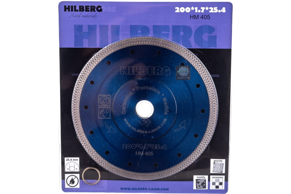 

Алмазный диск турбо по керамограниту Hilberg Hard Materials 200x1,7x25,4 мм