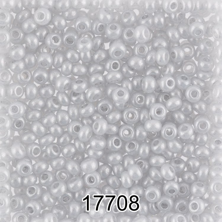 

Бисер Preciosa круглый 6 10/0, 2,3 мм, 500 г, цвет 17708 серый