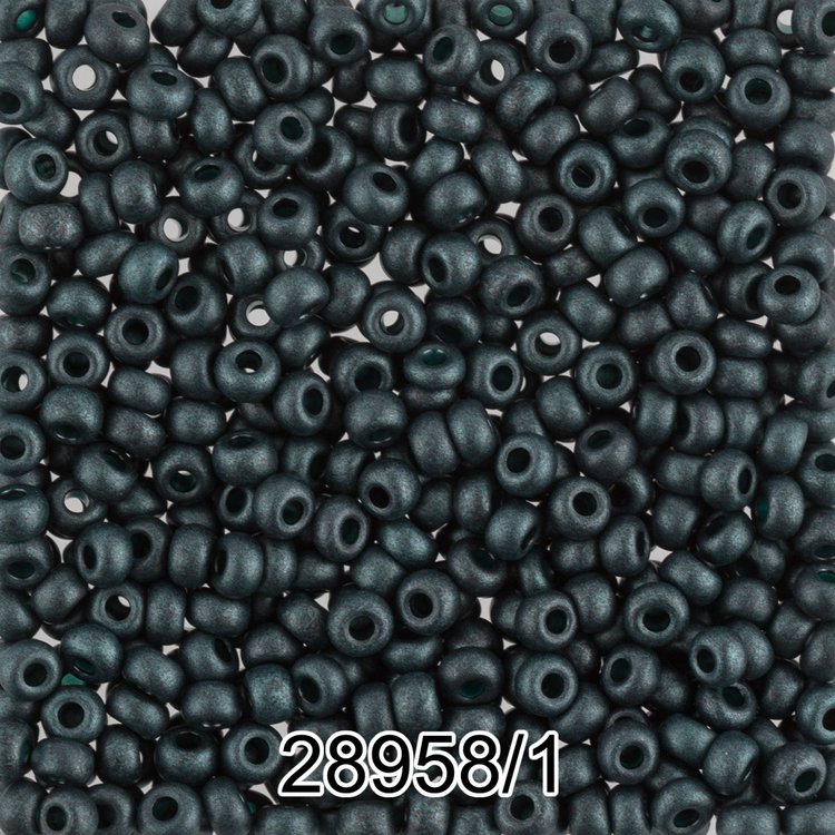 

Бисер Preciosa круглый 6 10/0, 2,3 мм, 500 г, цвет 28958/1 темно-зеленый матовый