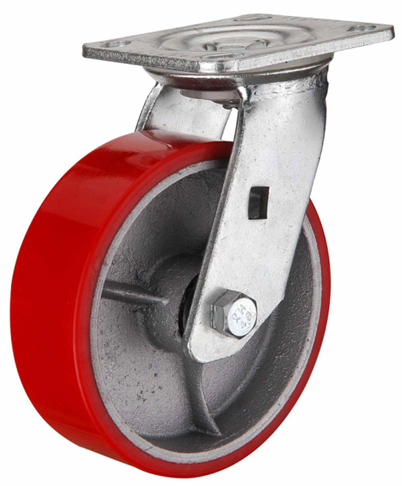 mfk torg колесо красное б г полиуретан без кронштейна малое для рохли 80 50мм 104080 10408 MFK-TORG Колесо б/г полиуретан поворот 200мм SCP80 1043200