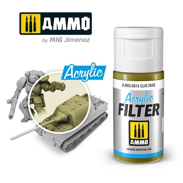 

AMIG0814 Фильтр акриловый ACRYLIC FILTER Olive Drab, Зеленый