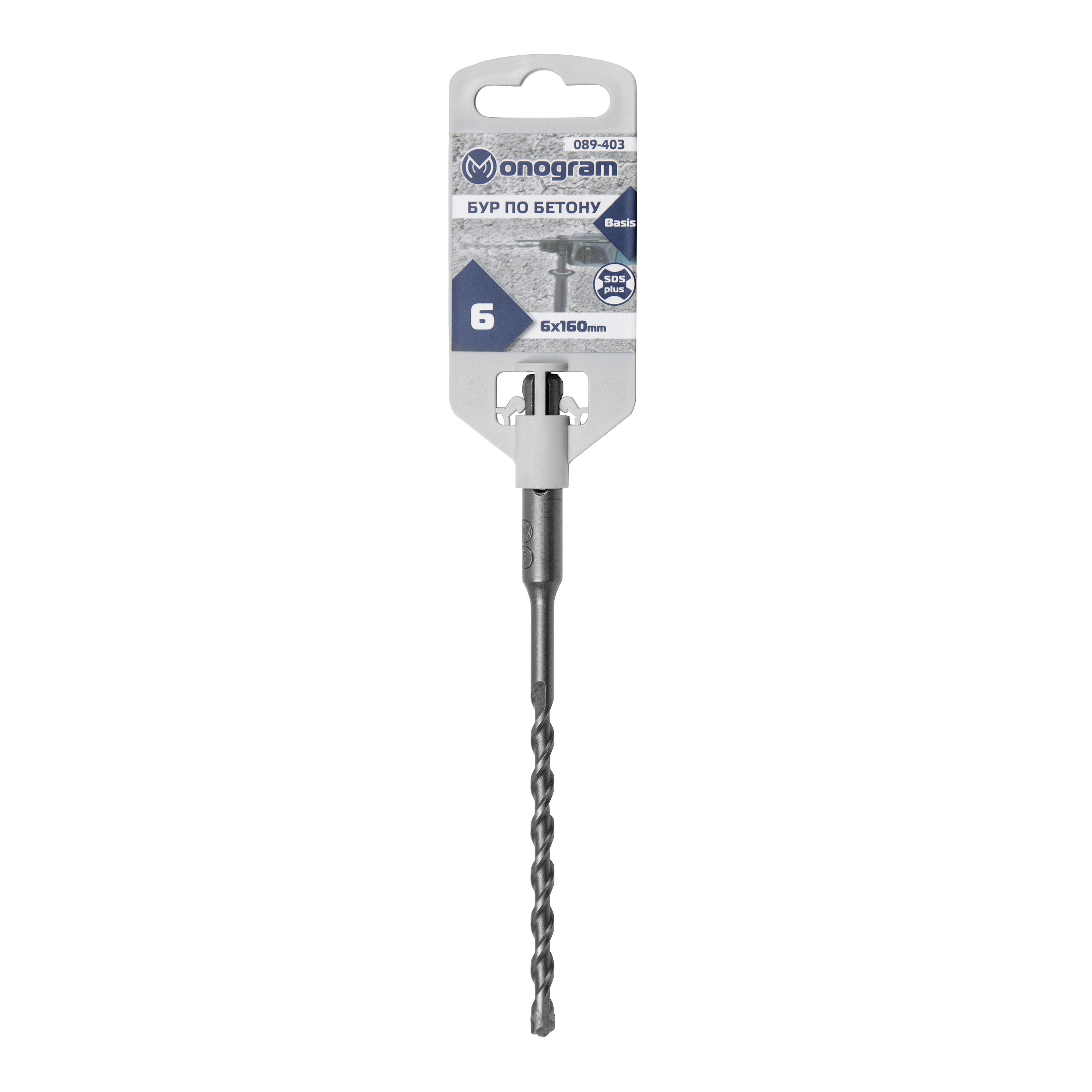 

Monogram Бур по бетону SDS-plus 5x100/160 мм Basis 089-366
