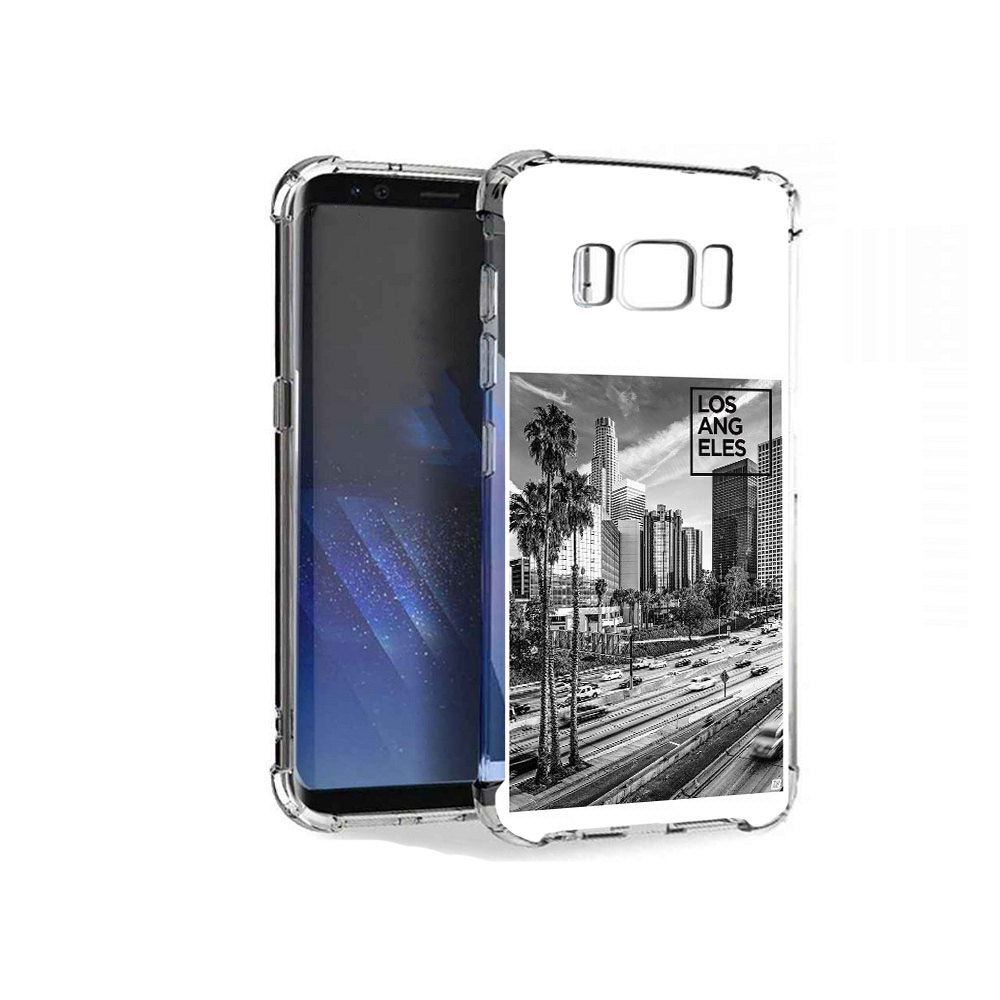 

Чехол MyPads Tocco для Samsung Galaxy S8+ черно белый лос анджелес, Tocco