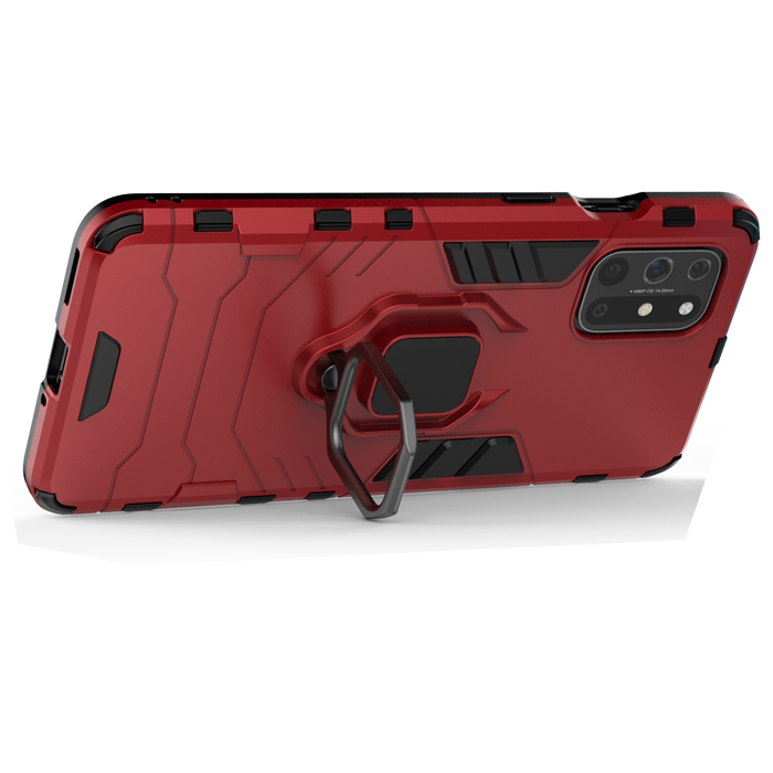 фото Противоударный чехол с кольцом panther case для oneplus 8t (красный) black panther