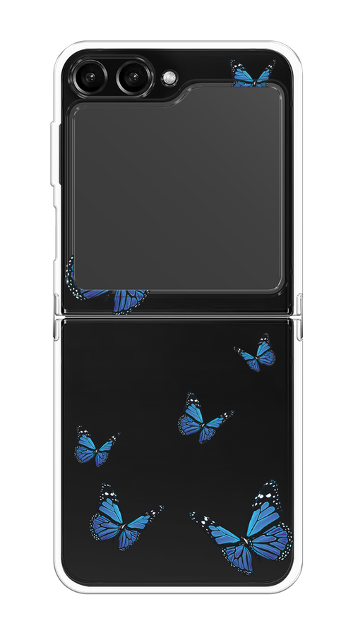 

Чехол Homey на Samsung Galaxy Z Flip 5 "Blue butterflies", Синий;черный, 2108350-1