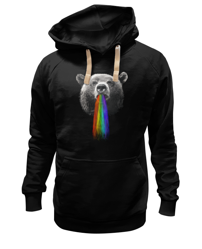 

Толстовка унисекс Printio Медведь черная 3XL, Медведь