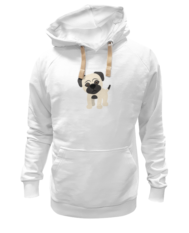 

Толстовка унисекс Printio Мопс. белая 3XL, Мопс.