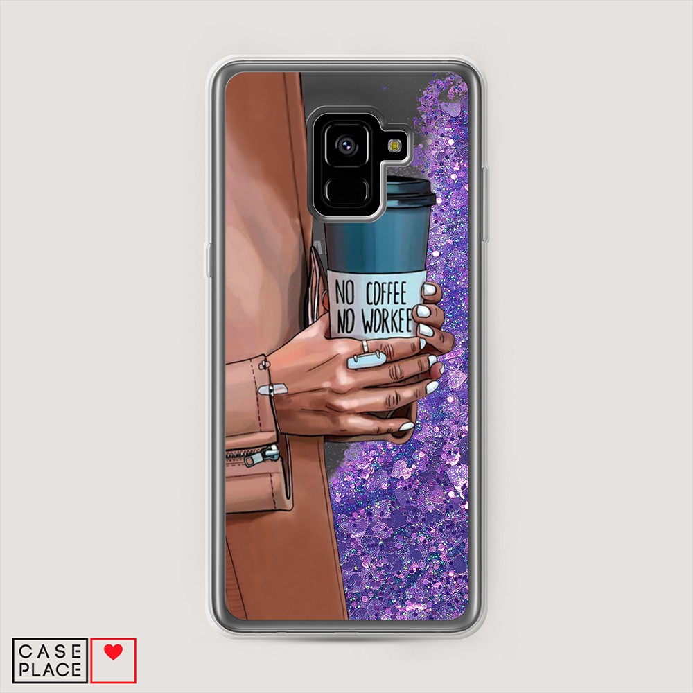

Чехол Awog на Samsung Galaxy A8 Plus "No coffee", Разноцветный, 25592-1