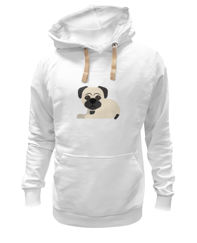 

Толстовка унисекс Printio Мопс. белая 3XL, Мопс.