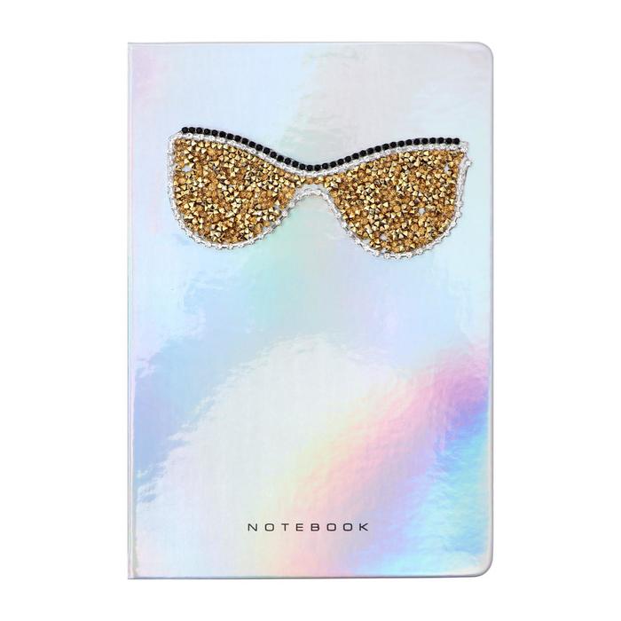 

Записная книжка А5 80 л в кл Golden sunglasses тв обл из искусственной кожи шелкография