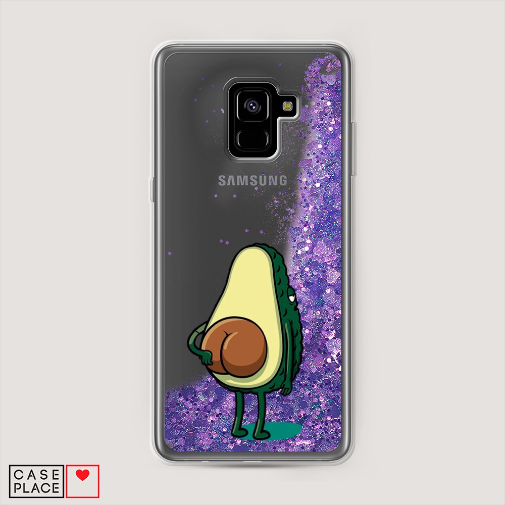 фото Жидкий чехол с блестками "звездный единорог" на samsung galaxy a8 2018 awog