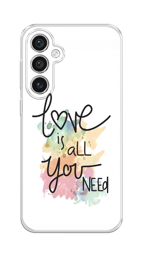 

Чехол Homey на Samsung Galaxy S23 FE 5G "Love is all you need", Белый;черный;зеленый, 2108450-1