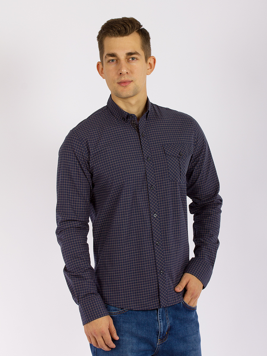 

Рубашка мужская PANTAMO GD30700054 синяя 2XL, Синий, GD30700054