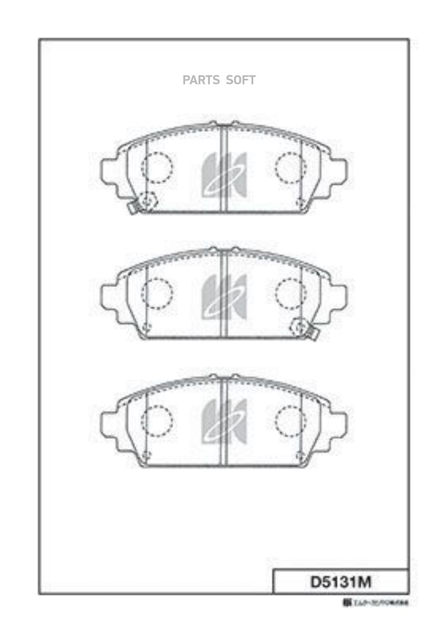 

Колодки дисковые передние \ Honda Accord 1.6i 16V 99-03 KASHIYAMA D5131M D5131