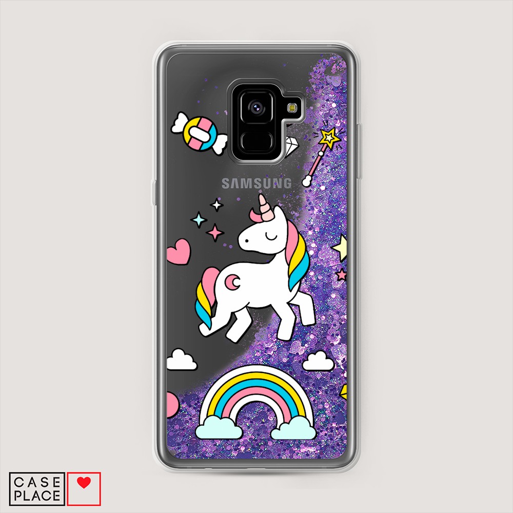 

Чехол Awog на Samsung Galaxy A8 Plus "Принцесса единорог", Разноцветный, 25592-1