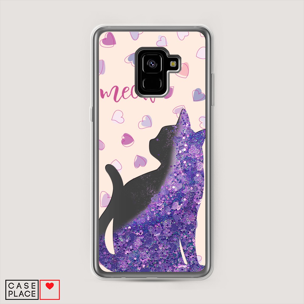 

Чехол Awog на Samsung Galaxy A8 Plus "Прозрачный кот", Разноцветный, 25592-1