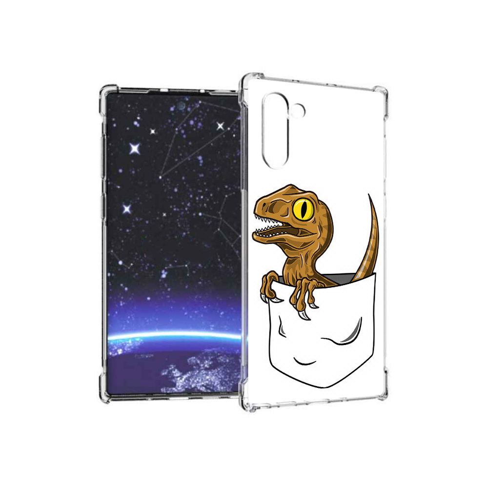 

Чехол MyPads Tocco для Samsung Galaxy Note 10 динозавр в кармане (PT135782.511.327), Прозрачный, Tocco
