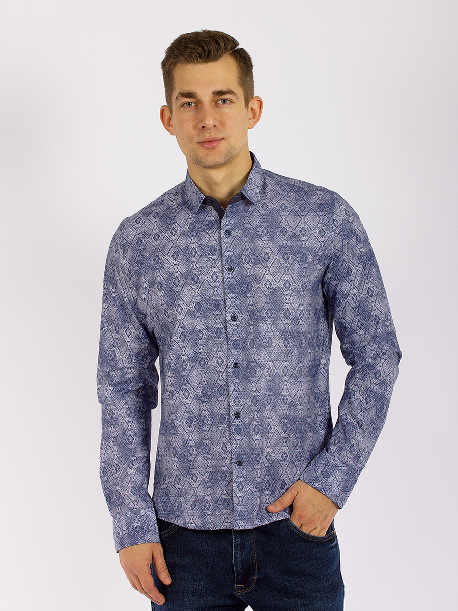 

Рубашка мужская PANTAMO GD30700054 синяя 2XL, Синий, GD30700054