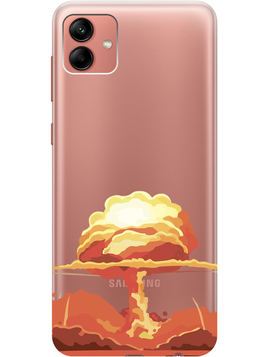 

Чехол на Samsung Galaxy A04 силиконовый с принтом "Boom", Прозрачный;красный, 20000942