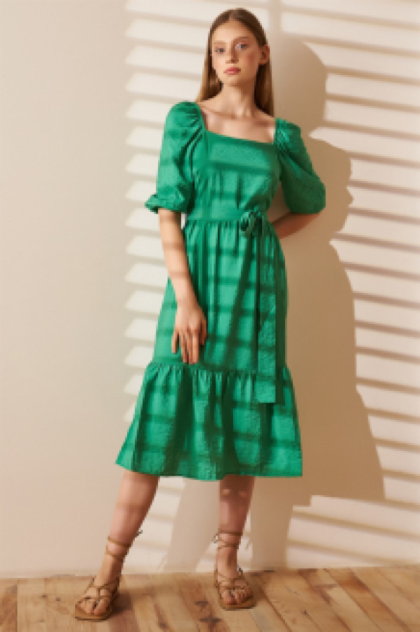 Платье женское NEVER MORE 3744 зеленое S (доставка из-за рубежа)