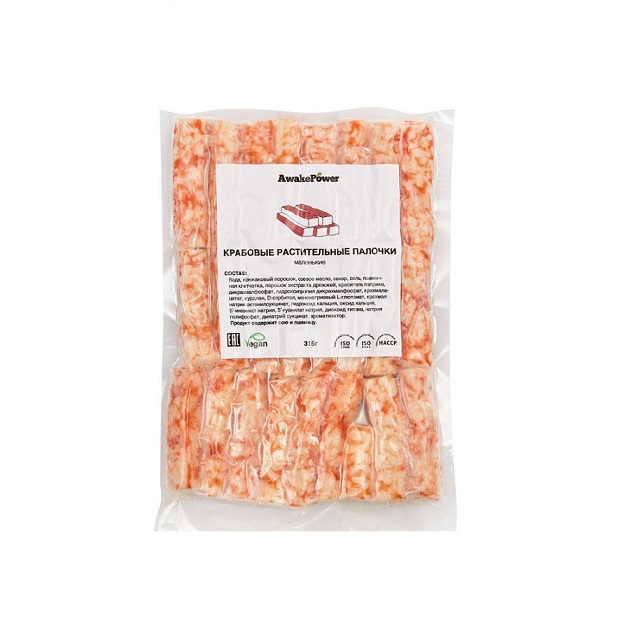 Палочки AwakePower из растительного белка со вкусом краба замороженные 315 г