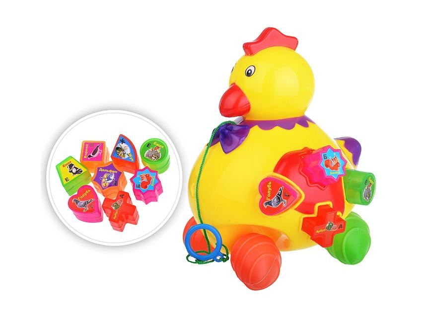 

Игрушка пластмассовая каталка Цыпленок, свет, звук, S+S TOYS S+S Toys
