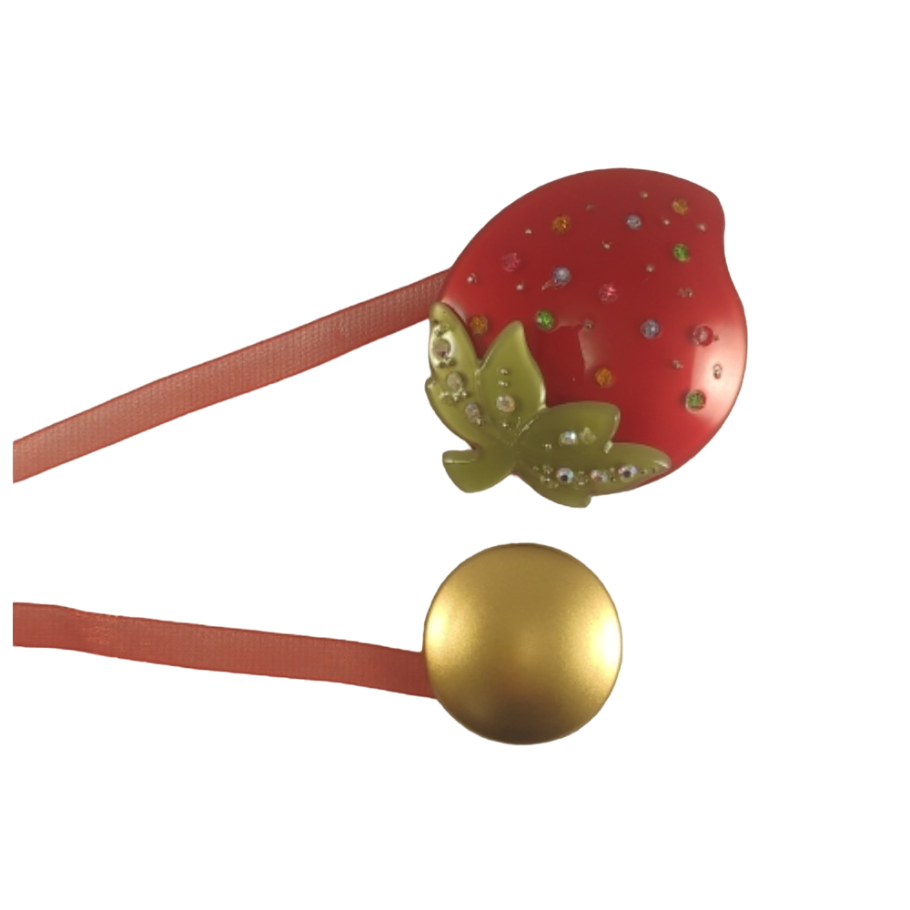 Клипса-магнит для штор Хобби strawberry на ленте 