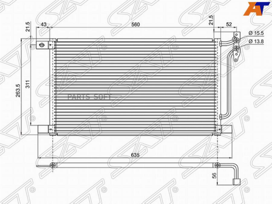 

Радиатор Кондиционера Bmw 3-Series 98-06 / X3 03-10 SAT STBW463940