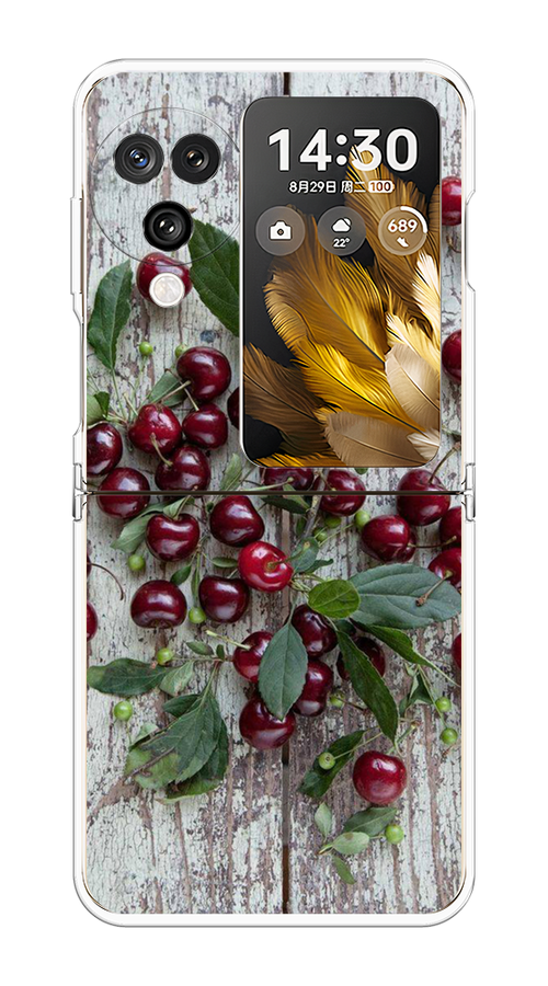 

Чехол на Oppo Find N3 Flip "Вишня", Бордовый;зеленый;серый, 2517250-1