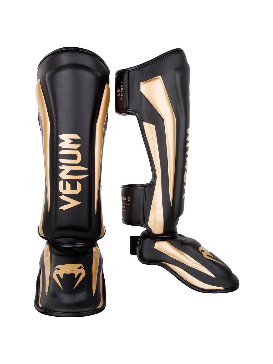 Щитки Venum Elite Black/Gold (M)