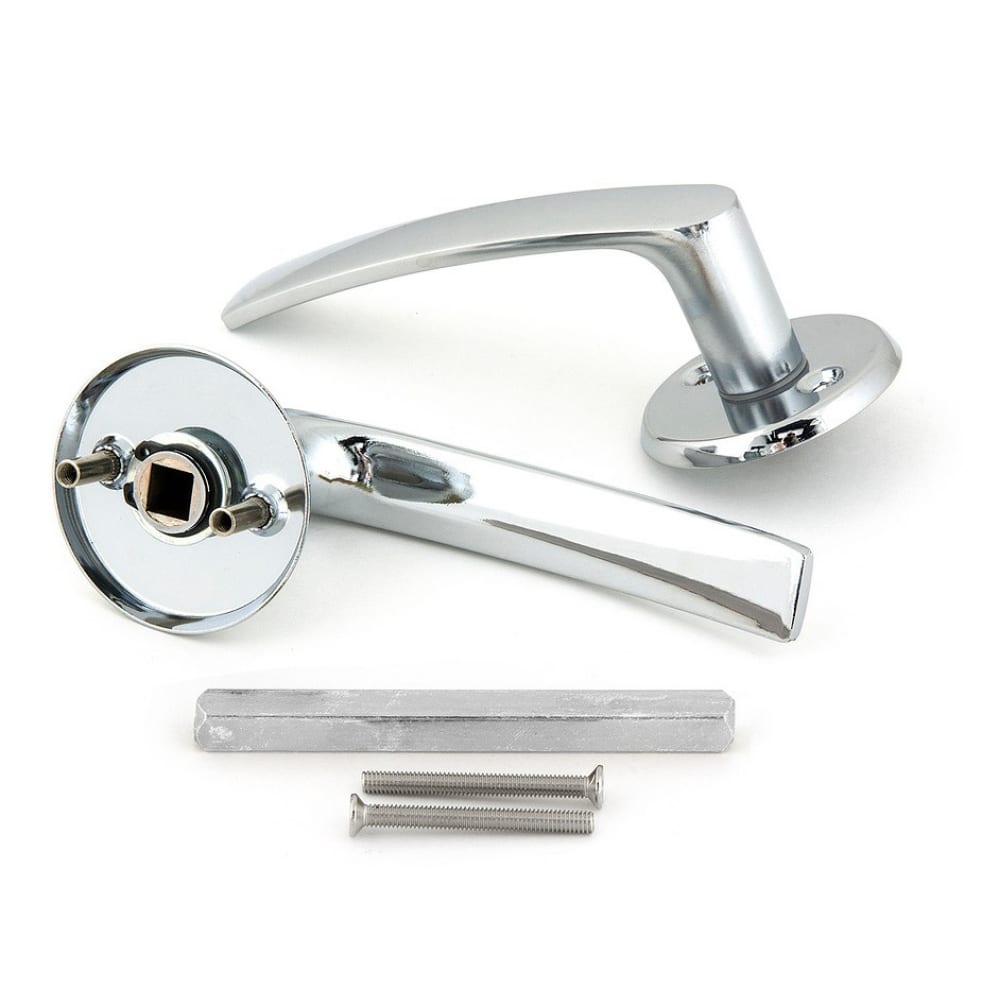 

Дверная ручка Фабрика замков 016 CP СТ-00000165, Серебристый